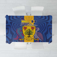Barbados Emancipation Day Tablecloth Coat of Arms and Map National Flag Style - Wonder Print Shop