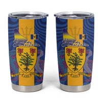 Barbados Emancipation Day Tumbler Cup Coat of Arms and Map National Flag Style - Wonder Print Shop