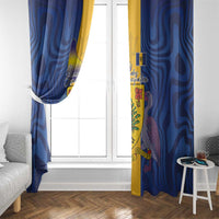 Barbados Emancipation Day Window Curtain Coat of Arms and Map National Flag Style - Wonder Print Shop