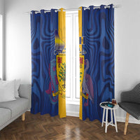 Barbados Emancipation Day Window Curtain Coat of Arms and Map National Flag Style - Wonder Print Shop