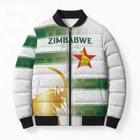Custom Zimbabwe Rugby The Champions 2025 Bomber Puffer Jacket The Gold Sables Version - Wonder Print Shop