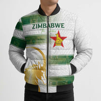 Custom Zimbabwe Rugby The Champions 2025 Bomber Puffer Jacket The Gold Sables Version - Wonder Print Shop