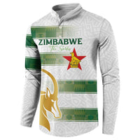 Custom Zimbabwe Rugby The Champions 2025 Button Sweatshirt The Gold Sables Version - Wonder Print Shop