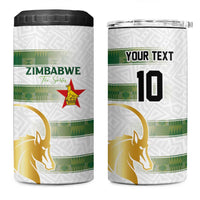 Custom Zimbabwe Rugby The Champions 2025 4 in 1 Can Cooler Tumbler The Gold Sables Version - Wonder Print Shop