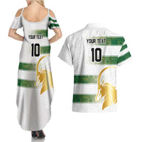 Custom Zimbabwe Rugby The Champions 2025 Couples Matching Summer Maxi Dress and Hawaiian Shirt The Gold Sables Version - Wonder Print Shop