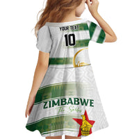 Custom Zimbabwe Rugby The Champions 2025 Family Matching Off The Shoulder Long Sleeve Dress and Hawaiian Shirt The Gold Sables Version - Wonder Print Shop