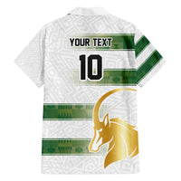 Custom Zimbabwe Rugby The Champions 2025 Family Matching Off The Shoulder Long Sleeve Dress and Hawaiian Shirt The Gold Sables Version - Wonder Print Shop
