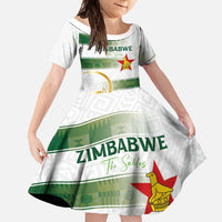 Custom Zimbabwe Rugby The Champions 2025 Family Matching Off Shoulder Maxi Dress and Hawaiian Shirt The Gold Sables Version - Wonder Print Shop