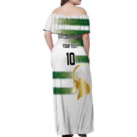 Custom Zimbabwe Rugby The Champions 2025 Family Matching Off Shoulder Maxi Dress and Hawaiian Shirt The Gold Sables Version - Wonder Print Shop