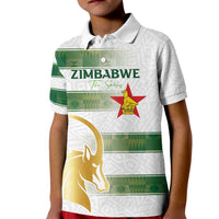 Custom Zimbabwe Rugby The Champions 2025 Kid Polo Shirt The Gold Sables Version - Wonder Print Shop