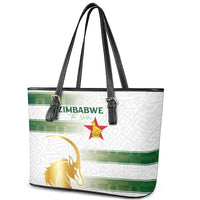 Zimbabwe Rugby The Champions 2025 Leather Tote Bag The Gold Sables Version - Wonder Print Shop