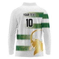 Custom Zimbabwe Rugby The Champions 2025 Long Sleeve Polo Shirt The Gold Sables Version - Wonder Print Shop