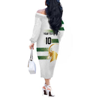 Custom Zimbabwe Rugby The Champions 2025 Off The Shoulder Long Sleeve Dress The Gold Sables Version - Wonder Print Shop