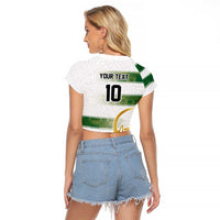 Custom Zimbabwe Rugby The Champions 2025 Raglan Cropped T Shirt The Gold Sables Version - Wonder Print Shop