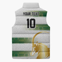 Custom Zimbabwe Rugby The Champions 2025 Sleeveless Puffer Jacket The Gold Sables Version - Wonder Print Shop