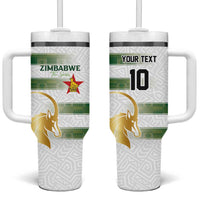 Custom Zimbabwe Rugby The Champions 2025 Tumbler With Handle The Gold Sables Version - Wonder Print Shop