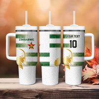 Custom Zimbabwe Rugby The Champions 2025 Tumbler With Handle The Gold Sables Version - Wonder Print Shop