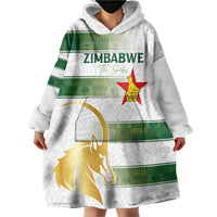 Custom Zimbabwe Rugby The Champions 2025 Wearable Blanket Hoodie The Gold Sables Version - Wonder Print Shop