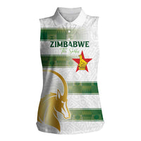 Custom Zimbabwe Rugby The Champions 2025 Women Sleeveless Polo Shirt The Gold Sables Version - Wonder Print Shop