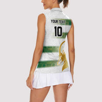 Custom Zimbabwe Rugby The Champions 2025 Women Sleeveless Polo Shirt The Gold Sables Version - Wonder Print Shop