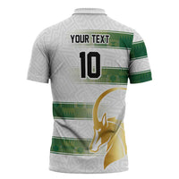 Custom Zimbabwe Rugby The Champions 2025 Zipper Polo Shirt The Gold Sables Version - Wonder Print Shop