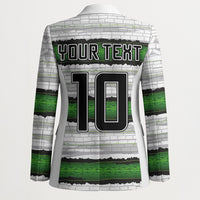 Custom Zimbabwe Rugby Blazer Geometric Chevron Wall Motif Stripes Style