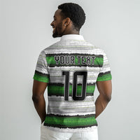 Custom Zimbabwe Rugby Polo Shirt Geometric Chevron Wall Motif Stripes Style