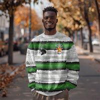 Custom Zimbabwe Rugby Sweatshirt Geometric Chevron Wall Motif Stripes Style
