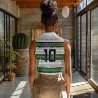 Custom Zimbabwe Rugby Women Sleeveless Polo Shirt Geometric Chevron Wall Motif Stripes Style