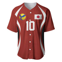 Custom Japan Volleyball Baseball Jersey Sporty Style Red Color