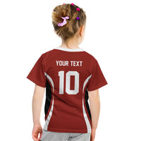 Custom Japan Volleyball Kid T Shirt Sporty Style Red Color
