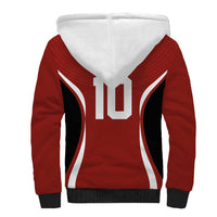 Custom Japan Volleyball Sherpa Hoodie Sporty Style Red Color