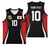 Custom Japan Volleyball Basketball Jersey Sporty Style Black Color