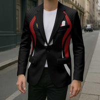 Custom Japan Volleyball Blazer Sporty Style Black Color