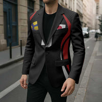Custom Japan Volleyball Blazer Sporty Style Black Color