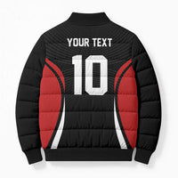 Custom Japan Volleyball Bomber Puffer Jacket Sporty Style Black Color