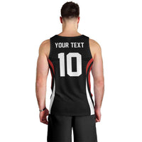 Custom Japan Volleyball Men Tank Top Sporty Style Black Color