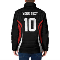 Custom Japan Volleyball Padded Jacket Sporty Style Black Color