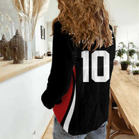 Custom Japan Volleyball Women Casual Shirt Sporty Style Black Color