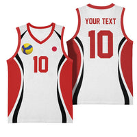 Custom Japan Volleyball Basketball Jersey Sporty Style White Color