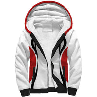 Custom Japan Volleyball Sherpa Hoodie Sporty Style White Color