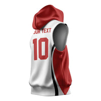 Custom Japan Volleyball Sleeveless Hoodie Sporty Style White Color