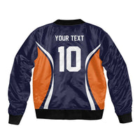 Custom Japan Volleyball Bomber Jacket Sporty Style Navy Color