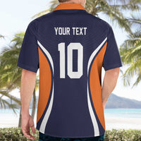 Custom Japan Volleyball Hawaiian Shirt Sporty Style Navy Color