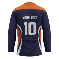 Custom Japan Volleyball Hockey Jersey Sporty Style Navy Color