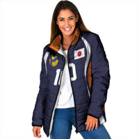 Custom Japan Volleyball Padded Jacket Sporty Style Navy Color