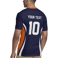 Custom Japan Volleyball Rugby Jersey Sporty Style Navy Color