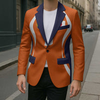 Custom Japan Volleyball Blazer Sporty Style Orange Color