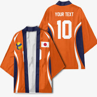 Custom Japan Volleyball Kimono Sporty Style Orange Color