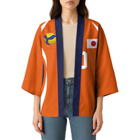 Custom Japan Volleyball Kimono Sporty Style Orange Color